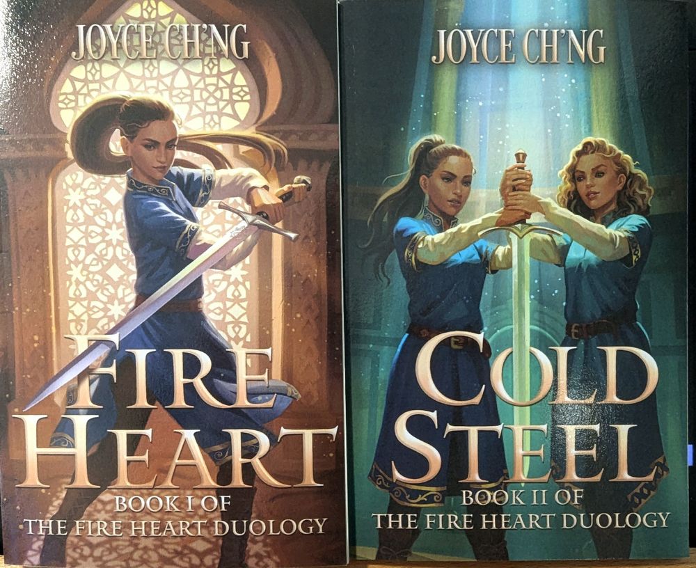 Fire Heart and Cold Steel side by side. 
