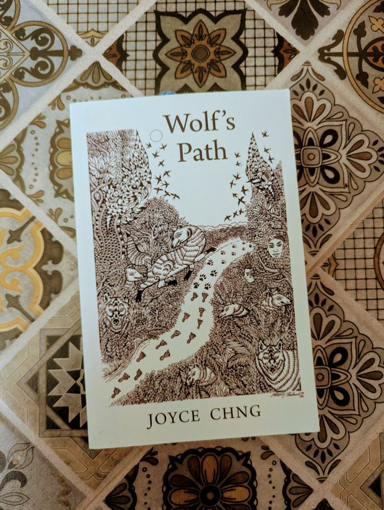 A copy of Wolf's Path on Peranakan tiles (geometric patterns). 
