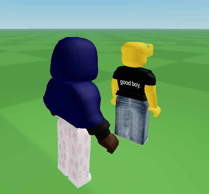 *Looks at the back of his shirt*