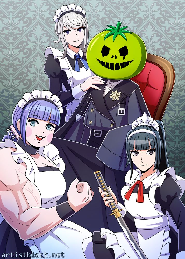 Hundred Line Nozomi, Kurara, Moko, and Kyoshika