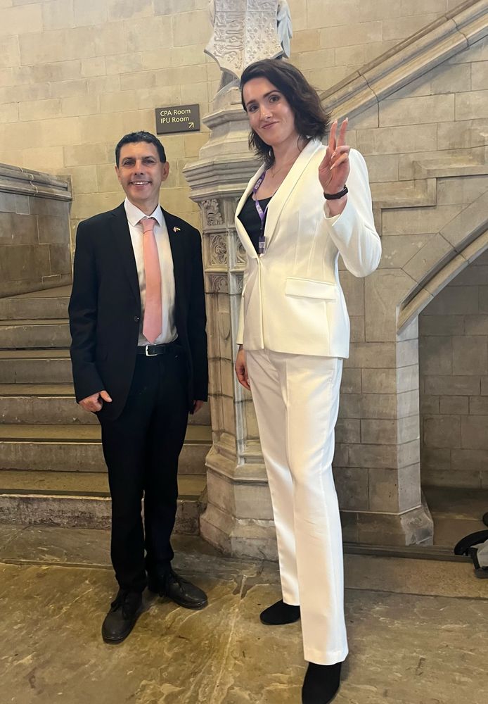 Abi with ALEX Sobel MP. (If you saw the earlier skeet where I called him Chris - look man, it’s been a long hot day and I’m tired)