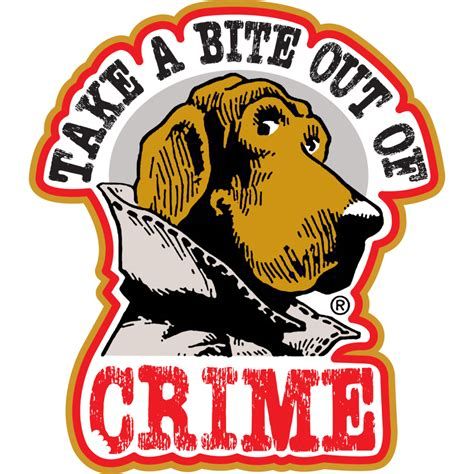 McGruff the crime dog. "Take a bite out of crime"