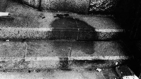 The bomb left shadows of people in the concrete.