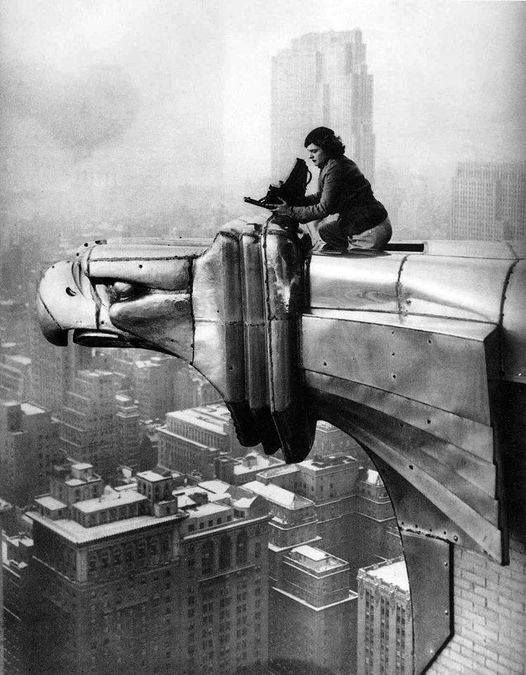 pictured here atop New York City's Chrysler Building