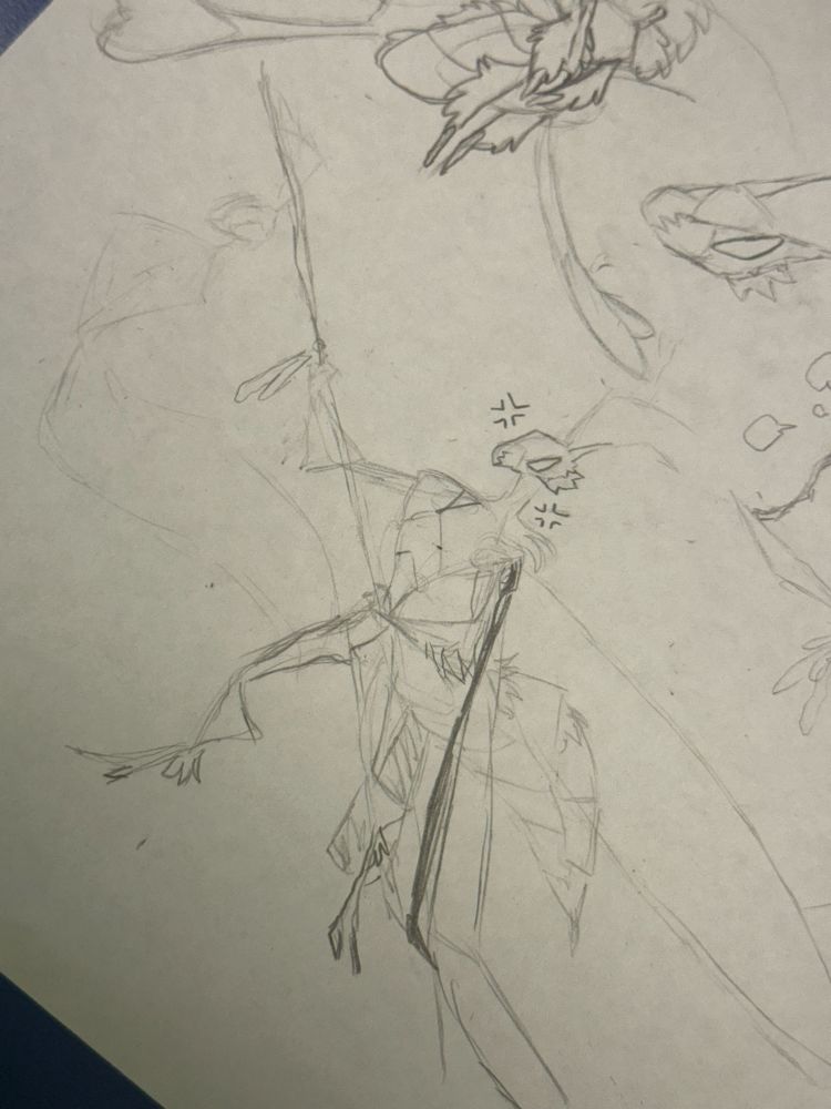 A character inspired by a giant asian hornet