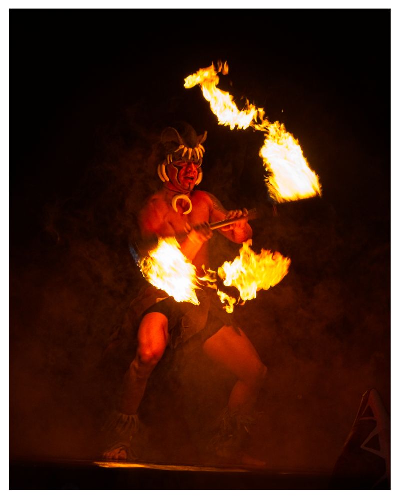 Fire artist performing in the Lion King performance at Walt Disney World back in 2012.