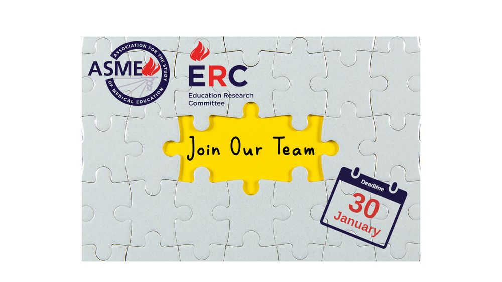 ASME Education Research Committee logo. Join Our Team. Deadline 30 January. Text on a jigsaw puzzle background.
