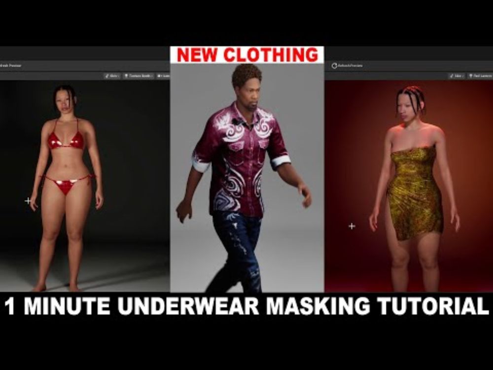 Remove all UE5.6 Metahuman  underwear in 1 minute. Metawardrobe Episode 25