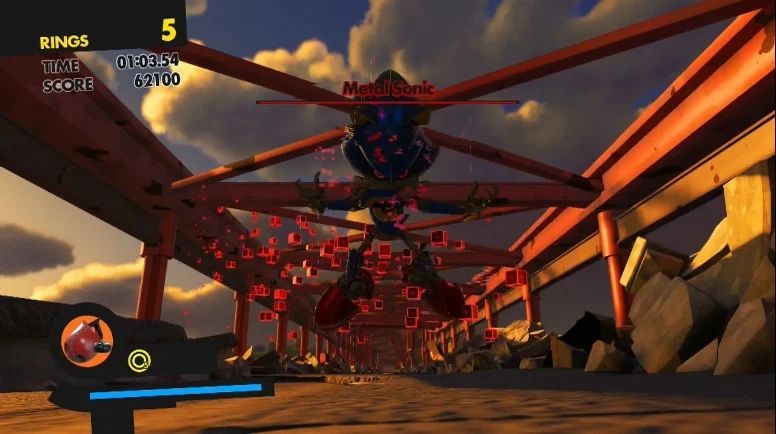 The Metal Sonic boss fight in Sonic Forces