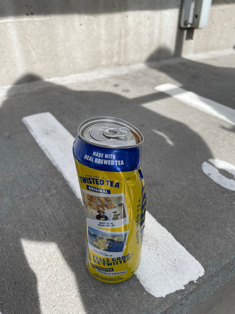 my crushed $18 twisted tea