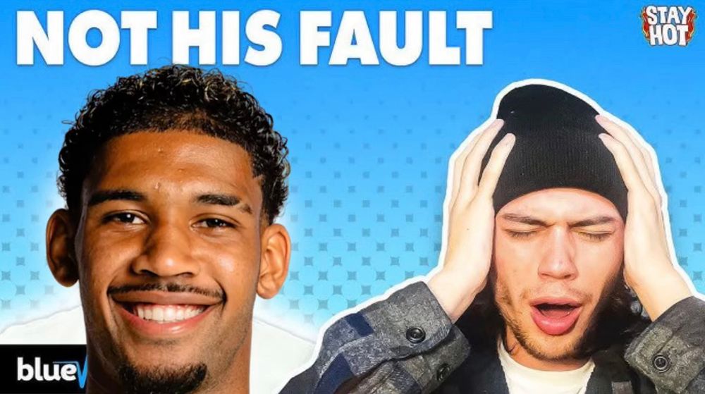 Theo Ash “not his fault” meme with Kauã Santos instead of Justin Herbert