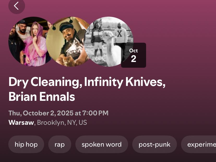 Brian ennals and infinity LIVES 