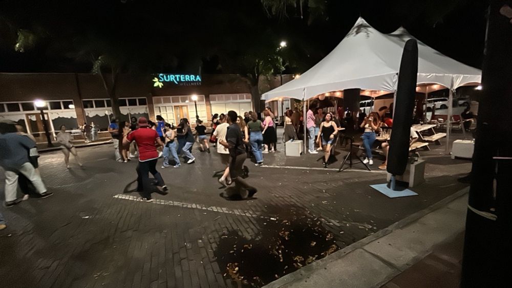 Salsa and bachata dancing in the street! 