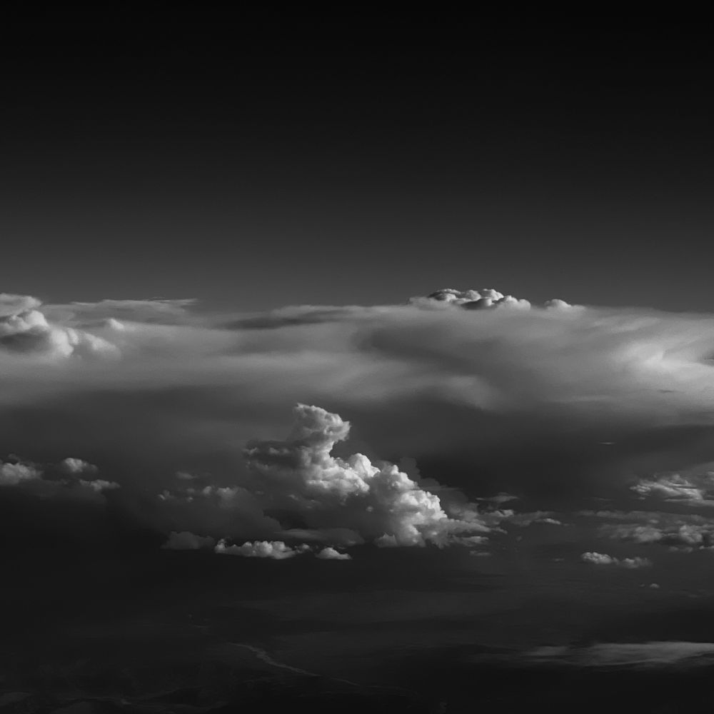 A picture of clouds from a plane