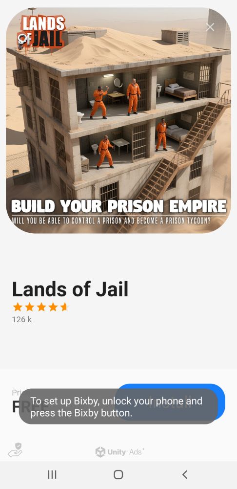 An ad for the game, "Lands of Jail".