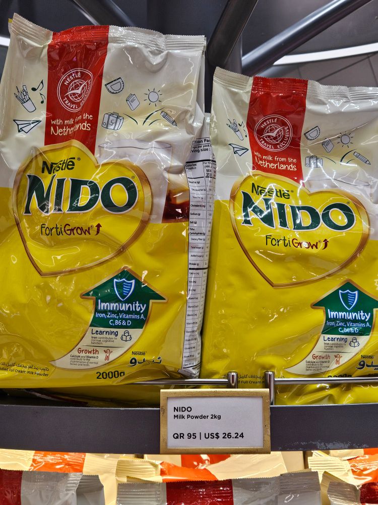 Nestlé Nido milk powder for sale at Doha duty-free 