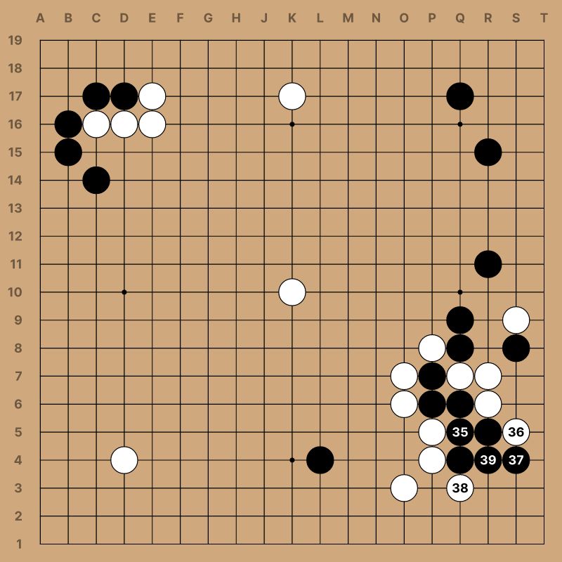 (;CA[UTF-8]FF[4]GM[1]KM[0]RU[Chinese]SZ[19];B[pc];W[dp];B[qe];W[dd];B[pp];W[jc];B[cf];W[jj];B[cc];W[cd];B[dc];W[ed];B[bd];W[ec];B[be];W[nq];B[kp];W[qn];B[pn];W[pm];B[on];W[nn];B[om];W[ol];B[qo];W[nm];B[pl];W[qm];B[pk];W[rk];B[qi];W[op];B[rl];W[oo];B[po];W[ro];B[rp];W[pq];B[qp])