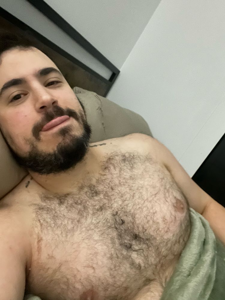 Mr shirtless in bed 