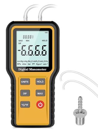 A digital manometer can also tell you how much things suck, and also how badly things blow, depending on which hose you use.