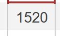 A google sheets cell showing a value of 1520