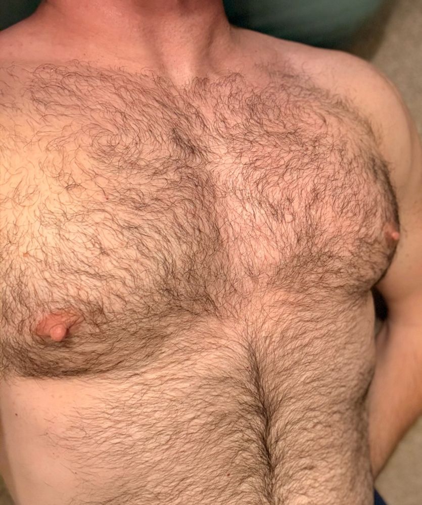 A view of my hairy chest. 