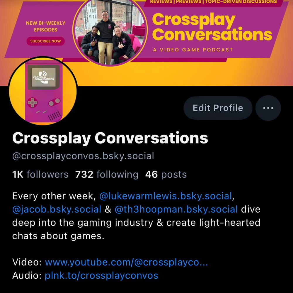 Crossplay header Bluesky