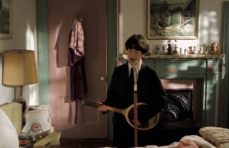 Scene from This Boy, a short film about a lesbian dressing up as a Beatle to try to impress a girl from school who isn't there.
