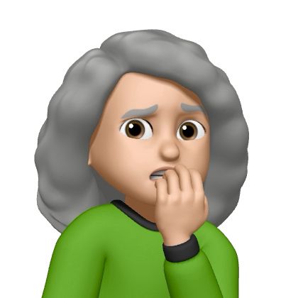 A cartoon emoji of me with my hand in front of my mouth looking shocked