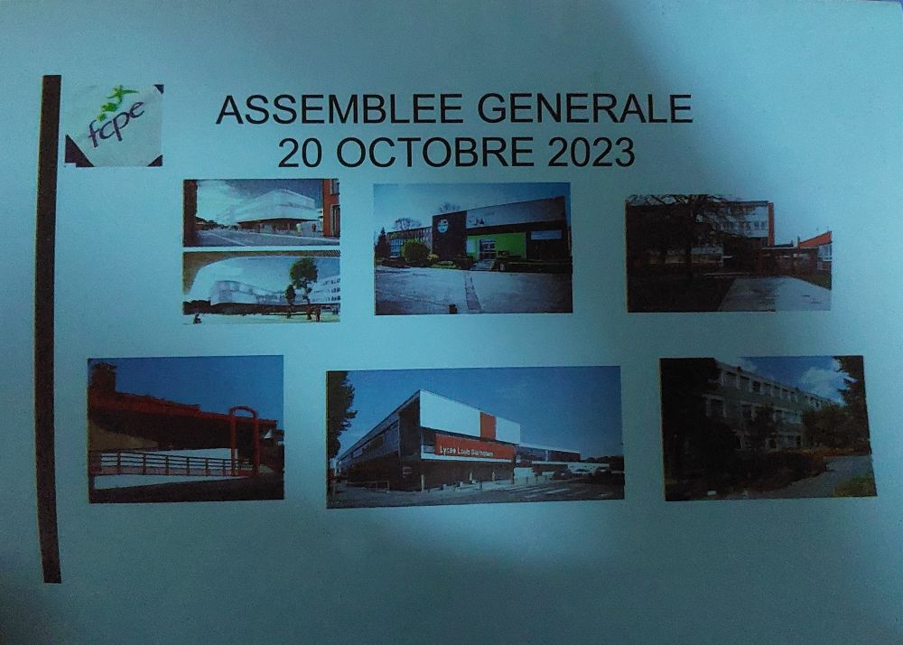 Couverture de la plaquette remise lors de l'assemblée générale des adhérents de la FCPE Béthune Annezin