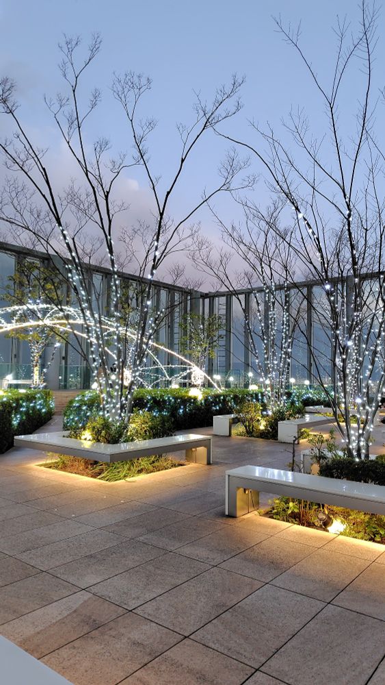 あべのハルカス16階　屋上風景