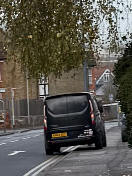 A lorry parked on double yellow lines mostly on the pavement. Although Mabel and I got passed, a mobility scooter, a wheelchair or even a pushchair wouldn't this is a very busy road. 