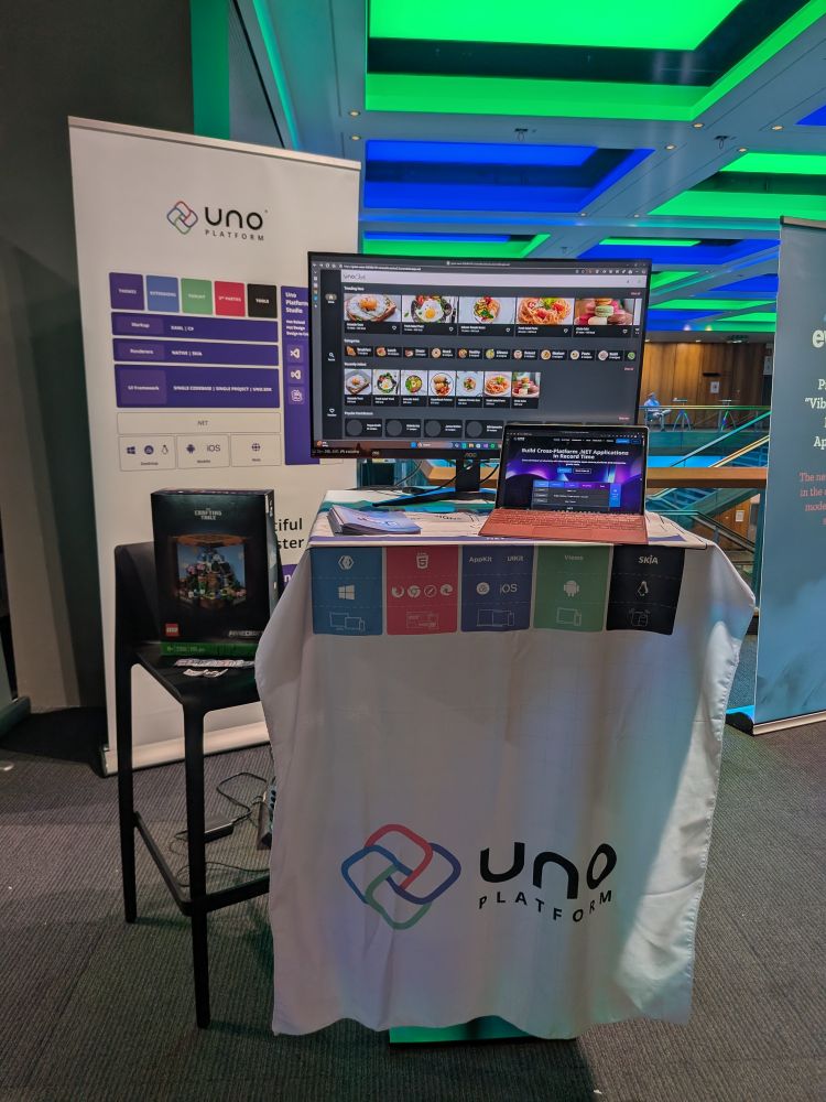 Uno Platform booth at DWX