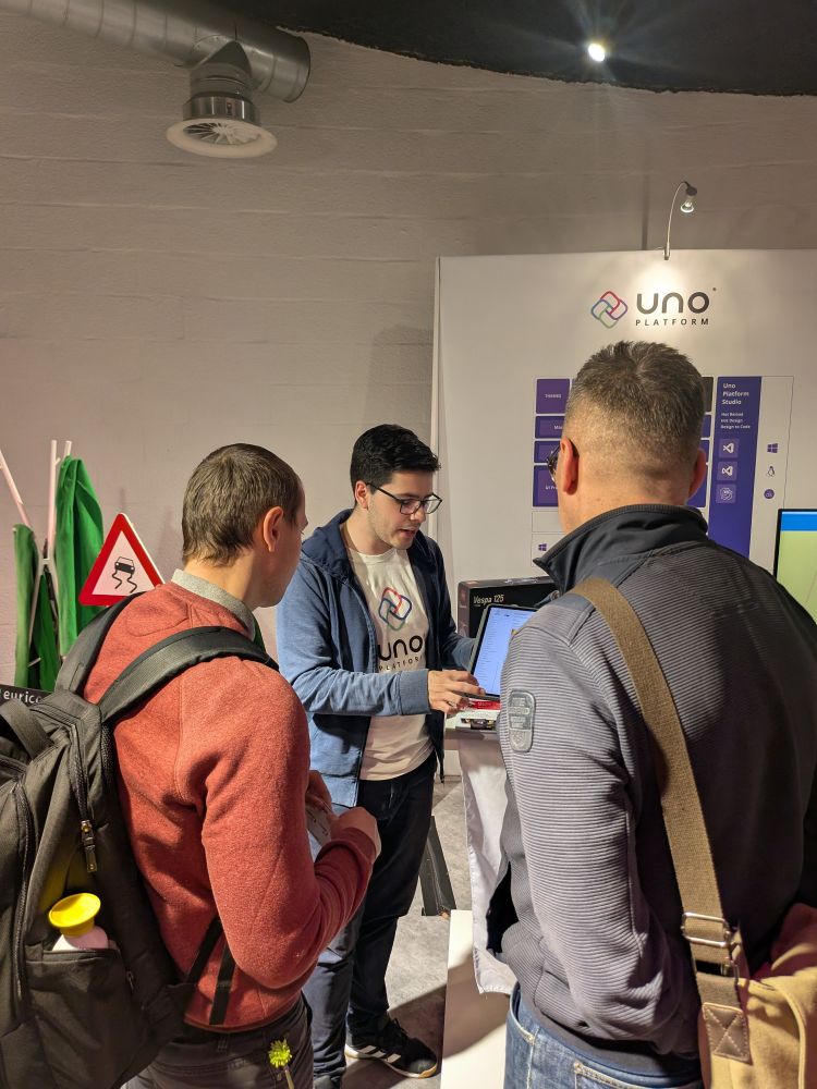 Uno Platform booth at Techorama