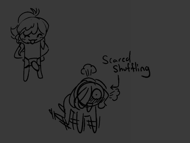 caramel mocha with her fat strap and smiling stupidly while licorice is on her hands and knees and shuffling away