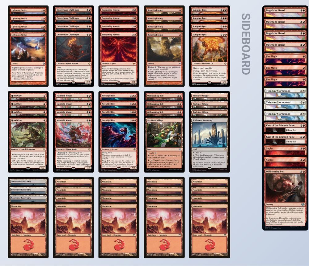 Lista del mazo que jugué: Mono roja con muchos bicho de coste alto.