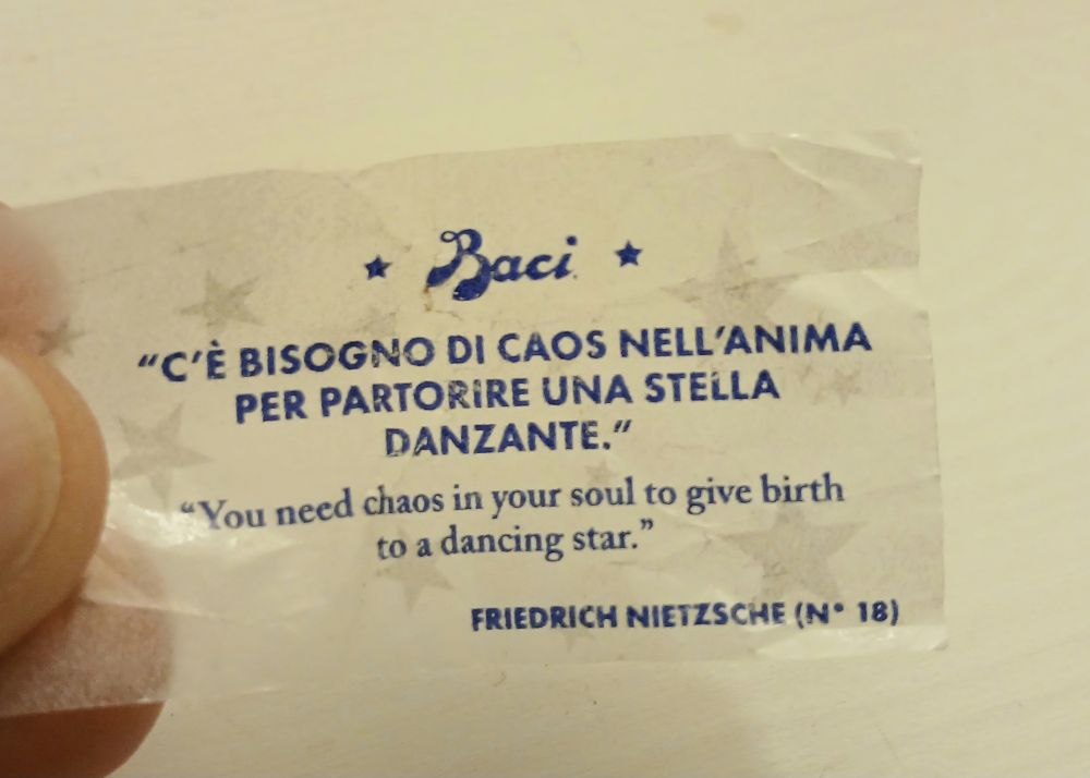 "You need chaos in your soul to give birth to a dancing star" - Friedrich Nietszche 