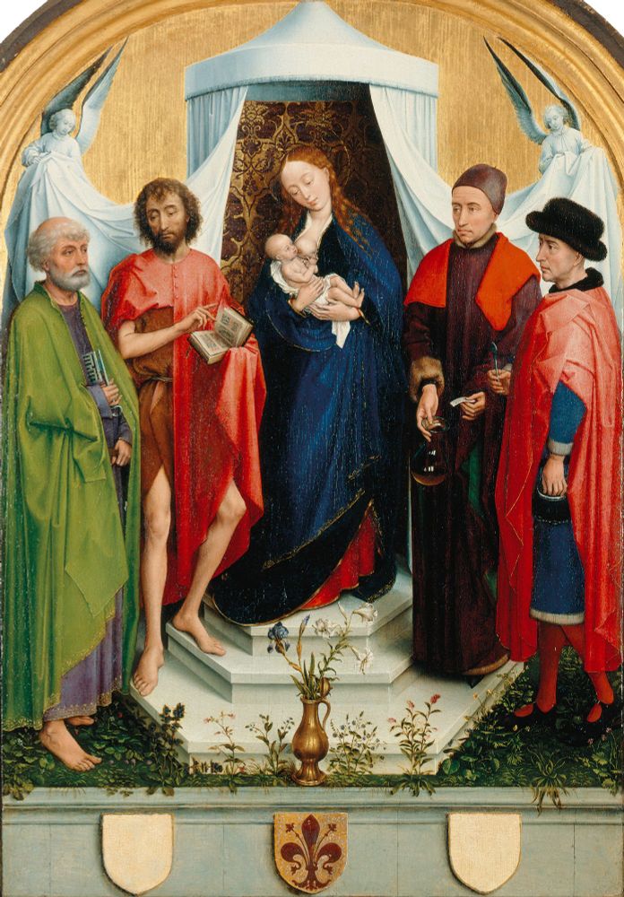 sainte conversation peinte par Rogier van der weyden