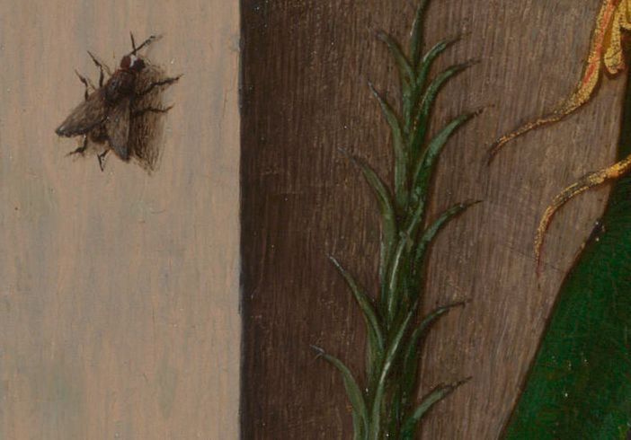 détail d'une peinture: une mouche