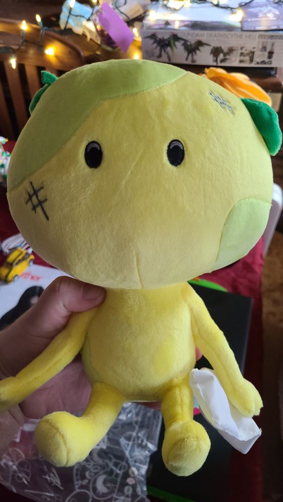 A YouTooz plush of Bob from "my ghost friend" by dsand00. He is a mess after having done some yard work and other cleaning!