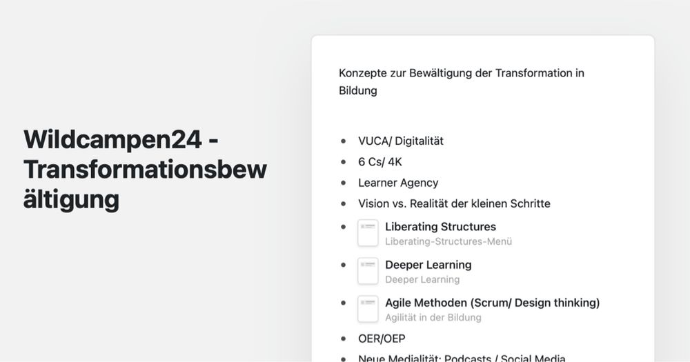 Wildcampen24 - Transformationsbewältigung