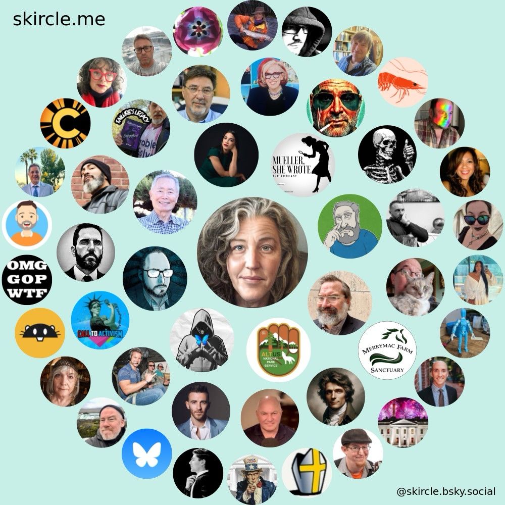 Skirkle (graphic circle of account profiles) from accounts I interact with