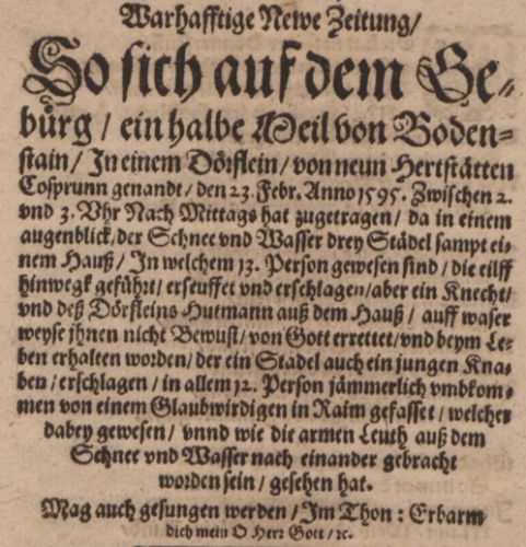 Titel der „Newen Zeitung“