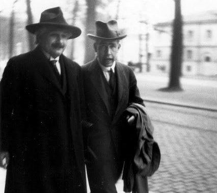 General relativity v/s Quantum Mechanics 

-Albert Einstein and Niels Bohr c. 1934, Brussels