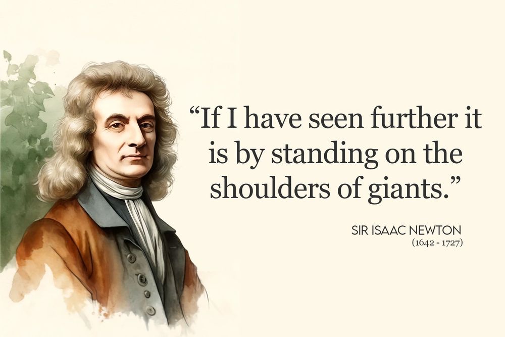 as mentioned in Sir Isaac Newton's 1676 letter to Robert Hooke 