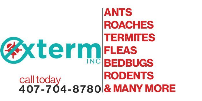 Call today, 407 704-8780 for your free quote.

Exterm Inc is a full-ticket #pestcontrol company handling issues large and small, ranging from #fleas, #ticks, #bedbugs to #roaches, #ants, and more!