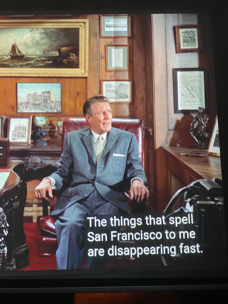 same man saying the things that spell Sam Francisco to me are disappearing fast 