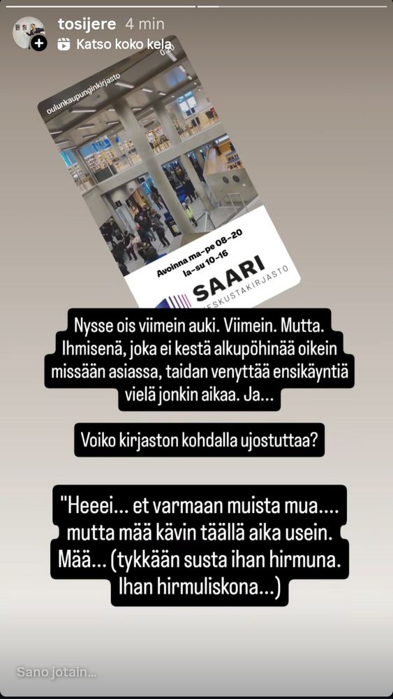Kirjastojänskäyspohdintaa