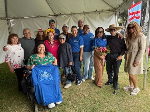 Photo of officers of the Long Beach Latino Democratic Club, local elected officials and friends.