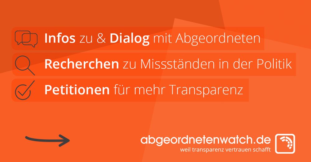 abgeordnetenwatch.de | Weil Transparenz Vertrauen schafft