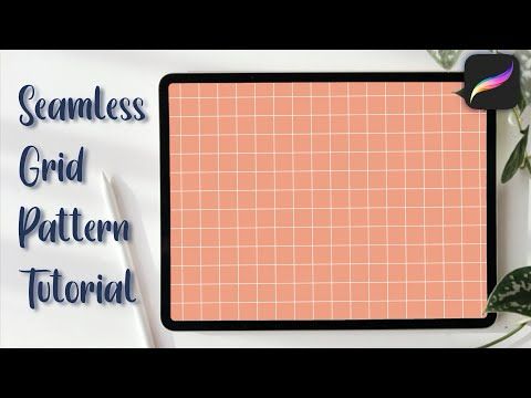 How To Make A Seamless Grid Pattern Tutorial in Procreate Tutorial.
